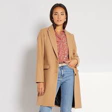 💙 le bonheur vous va si bien. Manteau Effet Lainage Femme Beige Camel Kiabi 40 00