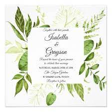Green Leaf Elegant Botanical Wedding Invitation Zazzle Com Botanical Wedding Invitations Botanical Wedding Wedding Invitations