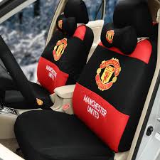 199 89 Oulilai Manchester United Universal Automobile Car Seat Cover Sandwich 18pcs Red Black Car Seats Carseat Cover Black And Red