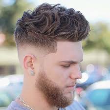 You can go for a side part or no part and simply apply a good hair product and a very decent haircut furthermore a best example of comb over with clear shaved line in which the hairs are mid length faded from the back and sides. Nice 45 Powerful Comb Over Fade Hairstyles Comb On Over Check More At Http Machohairstyles Com Best Wavy Hair Men Thick Hair Styles Cool Short Hairstyles