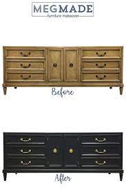 Love How This Transitional Buffet Dresser Turned Out We Lacquered It In A Black And Love Black Painted Furniture Furniture Restoration Transitional Furniture