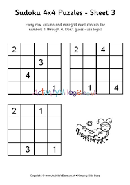 Logic and focus are the only requirements. Sudoku 4x4 Puzzle 3