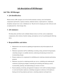 Human resources (hr) is a department that manages the employee life cycle. Job Description Of Hr Manager Employment Human Resource Management