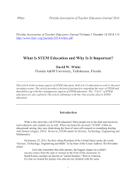 Pdf What Is Stem Education And Why Is It Important