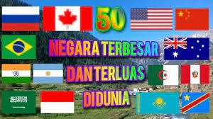 Rusia adalah negara terbesar di dunia dengan margin yang lebar, yang meliputi 17.098.242 kilometer persegi. 50 Negara Terbesar Dan Terluas Di Dunia Youtube
