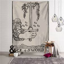 Usa psychedlic tapestry wall hanging large tapestry wall blanket bedspread decor. Wall Hanging Tarot Card Magical Moon Sun Bedspread Large Tapestry Home Decor Home Decor Indian South Asian Tapestries