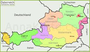 Liste von beiträgen in der kategorie bundesländer. Osterreich Politische Landkarte Annakarte Com