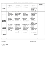 Instrument ranges, transpositions, and foreign names. Rubric For Sonnet Song Interpretation Music Theory Musical Notation