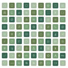 83 Green Ios 14 App Icons Light Bright Mood Ios14 Widget Cover Etsy Apple Icon App Icon Ios Icon