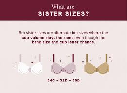 Band sizes are based on under bust measurements measured snugly and firmly. Bra Sister Sizes Sister Size Chart Tommy John