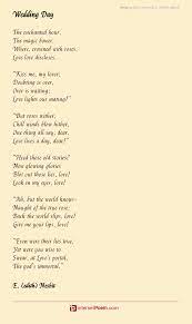 Wedding day i am afraid. Wedding Day Poem By E Edith Nesbit