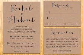 Digital Printable Kraft Paper Wedding Invitation Suite Classic Simple Modern Kraft Paper Wedding Invitation Simple Wedding Invitations Wedding Invitations Diy