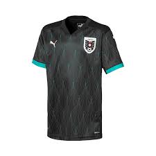 Österreich em trikot zu bestpreisen. Puma Osterreich Kinder Auswarts Trikot Schwarz Mint Fussball Shop