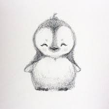 Pencil cute animals to draw easy. Wim Enjoyed And Liked On Instagram From Selenada8 Haha Cool Drawings Penguin Drawing Animal Drawings