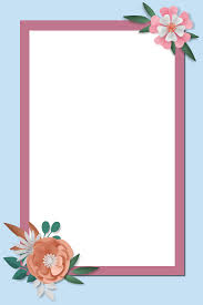 Decorative Png Frame In 2020 Flower Backgrounds Flower Border Frame