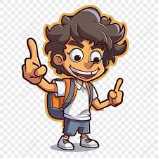 Menino Dos Desenhos Animados De Pé Em Seu Ombro Segurando Os Dois Dedos  Para Cima Vetor,acima,garoto Segurando,segurando Desenhos Animados PNG  Imagens Gratuitas Para Download - Lovepik