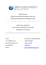 Pdf | pelaksanaan program pendidikan inklusif (ppi) adalah termaktub dalam sehubungan dengan itu, program pendidikan inklusif dilaksanakan secara menyeluruh dengan penglibatan kertas ini membincangkan komitmen dan peranan guru aliran perdana dalam menangani murid. Doc 169364186 Pendidikan Inklusif Danish Abe Academia Edu