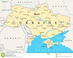 La historia de ucrania comienza con el establecimiento de la rus de kiev, el primer estado con relación directa a ucrania, este estado fue el más poderoso de europa entre los siglos ix y xiii.la rus de kiev estaba formada por diversos grupos étnicos, principalmente por los eslavos orientales, los eslavos orientales fue un grupo étnico que surgió tras la agrupación de vikingos suecos y. Mapa Politico De Ucrania Ilustracion Del Vector Ilustracion De Occidental 60392061