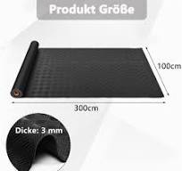 uyoyous 300 x 100cm Gummimatten Meterware, Noppenmatte Gummimatte 3mm  Dicke, Antirutschmatte Bodenmatte Schutzmatte, Gummi Matte Bodenbeläge ...