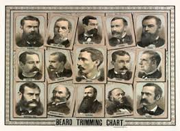 Details About Beard Style Chart Poster Mens Barber Shop Art 1800s Advertisement