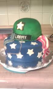 Torte, cupcake, cakepop, mini cake in pasta di zucchero, biscotti e army shirt to make the cake look more like a shirt i added tissue paper around the cake in the cake. 190 Coolest Homemade Military Theme Cakes