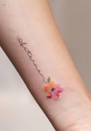 Tribal and blue flower wrist tattoo. Watercolor Flower Tattoos A Visual Guide