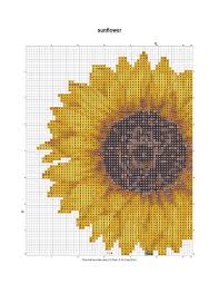 Free Cross Stitch Patterns And Links Sunflower Pattern In Color