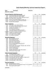 The landlord required a monthly inspection, which was a thorough examination of the condition and cleanliness of the apartment. Company Vehicle Inspection Checklist Pdf Fill Online Printable Fillable Blank Pdffiller