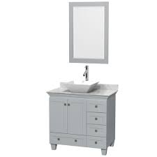 single bathroom vanity in oyster gray