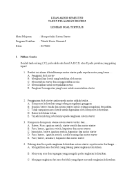 Buku pemeliharaan listrik/kelistrikan sepeda motor smk tbsm kelas xii. Contoh Soal Dan Jawaban Sistem Starter Sepeda Motor Contoh Soal Terbaru