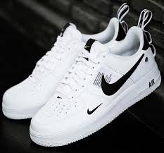 Black Air Forces With White Check Pin By Aniya Rivera On Shoes White Nike Shoes Black Nike Shoes White Nike Shoes Womens