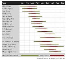 pollen calendar university of worcester