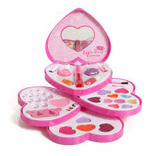 iq toys little fairy princess washable makeup and nail heart palette with mirror makeup kit for kids kids makeup makeup kit