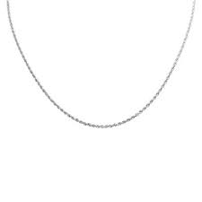 Just over 1 and 3/8 inch. 14k White Gold 2 25mm Diamond Cut Rope Chain With Lobster Clasp 30 Inch Accr5818030