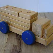 vintage solid wood puzzle truck charity listing childrens etsy wooden toys wood puzzles beautiful toys