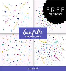 Find Beautiful Free And Premium Royalty Free Colorful Confetti Background Vectors As Well As Stock Photos Psd M Confetti Background Free Vector Illustration Free Design