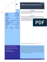 Are willing to take moderate risk for potentially better capital. Cimb Principal Australian Equity Fund