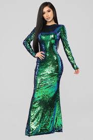 Date With The Night Sequin Dress Green Sequin Dress Long Sequin Dress Green Dress