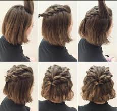 Perfecto Para Una Fiesta Cute Hairstyles For Short Hair Braided Crown Hairstyles Hair Styles