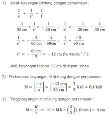 Dari gambar diatas dapat kita ketahui bahwa sifat bayangan pada benda yang dihasilkan di atas ialah nyata, terbalik, dan dapat diperbesar. Lensa Cekung Sifat Rumus Sinar Istimewa Contoh