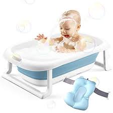 Official dealers and warranty providers regulate the retail price of bath tubs & accessories products in official warranty. Bewave Baby Inflatable Bathtub Foldable Infant Bath Tub Collapsible Newborn Toddler Bathing With Cushion For 0 2 Years Blue Buy Online In Belize At Belize Desertcart Com Productid 156727233