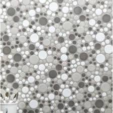 Black And White Penny Round Tile Black White Cream Mosaic Tile You Ll Love Wayfair Tile Floor Bathroom Inspiration Decor Mosaic Tiles