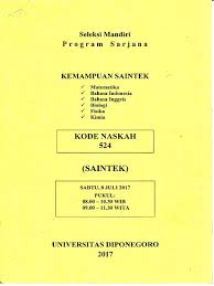 Pembahasan um undip 2017 (542). Um Undip 2017 Saintek Kode Naskah 524 Ok Pdf Pdf