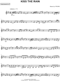 Kiss the rain yiruma | digital piano solo sheet music. Yiruma Kiss The Rain F Instrument Sheet Music In Eb Major Download Print Sku Mn0116701