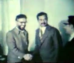 Image result for ‫صدام حسین دیداری داشت با  ابراهیم یزدی (وزیر خارجه ی وقت ایران)‬‎