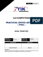 Soal seleksi ini terdiri dari 8 soal uraian 2. Soal Ujk Pelatihan Blk Practical Office