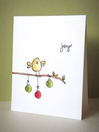 Cute Little Bird On A Branch With Ornaments Watercolor Christmas Cards Christmas Drawing Painted Christmas Cards