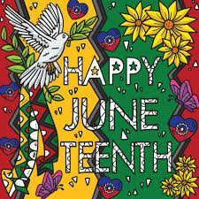 Happy Juneteenth Banner Colored Cartoon ...