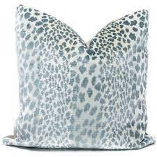 Makes for a luxurious addition to any room. Aqua Leopard Velvet Pillow Cover 18x18 20x20 22x22 Eurosham Etsy