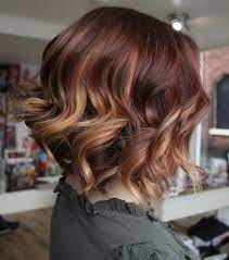 Auburn And Blonde Ombre Balayage Ombre Using Affinage Short Hairstyles Bob Hairstyle Olaplex Salon H Auburn Hair Balayage Auburn Balayage Balayage Hair Blonde
